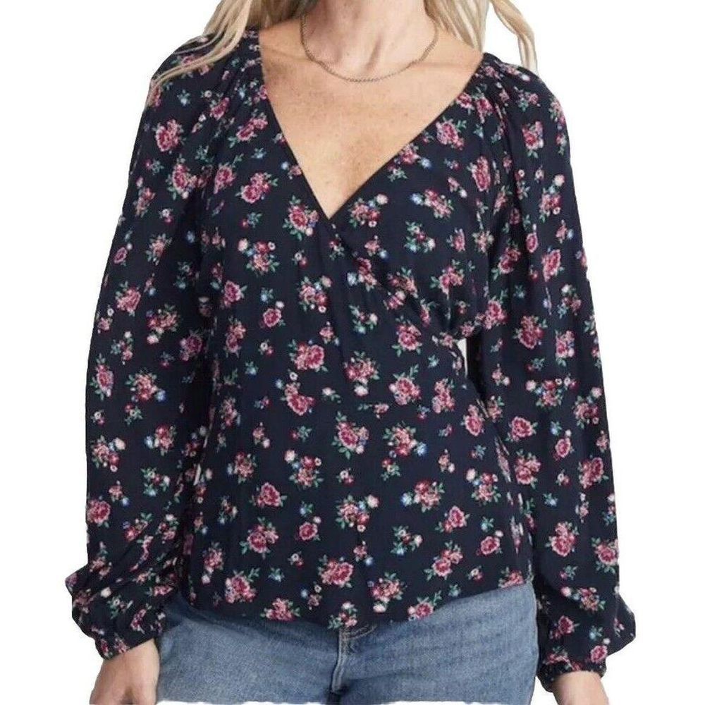 NWT Old Navy Wrap Floral Long Sleeve Top‎ Women's Size Medium